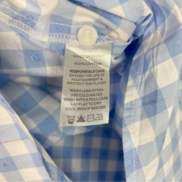 Hill House Blue Gingham Check Shirt Cotton Relaxed Fit James Button Down Classic - Picture 4 of 4